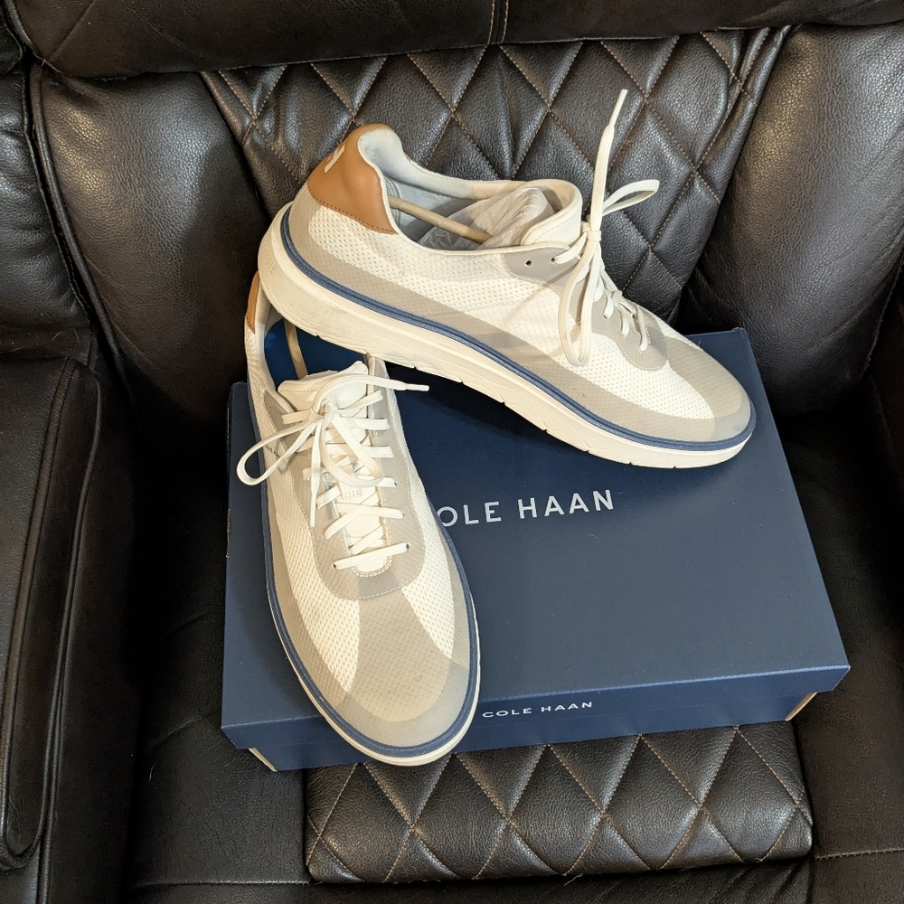 Cole Haan Men's White and Tan Sneakers - Picture 6 of 6